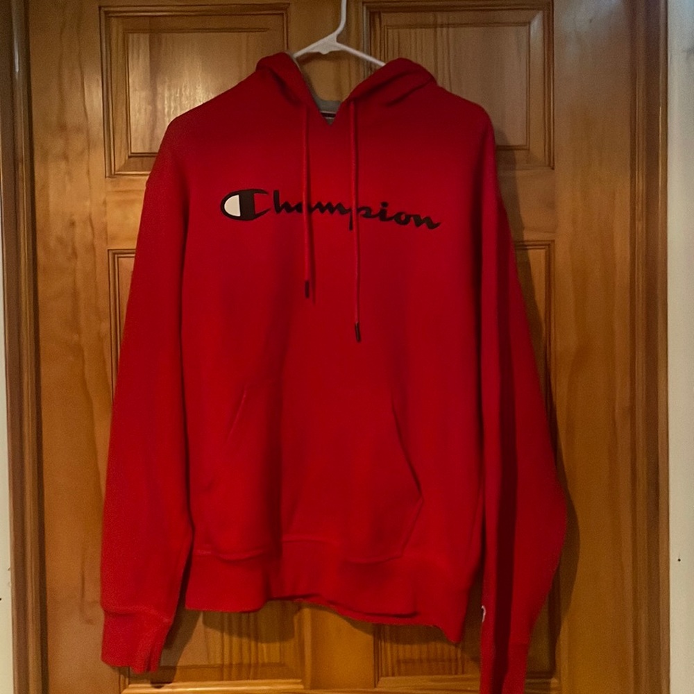 Lightly used Red Medium Champion Hoodie